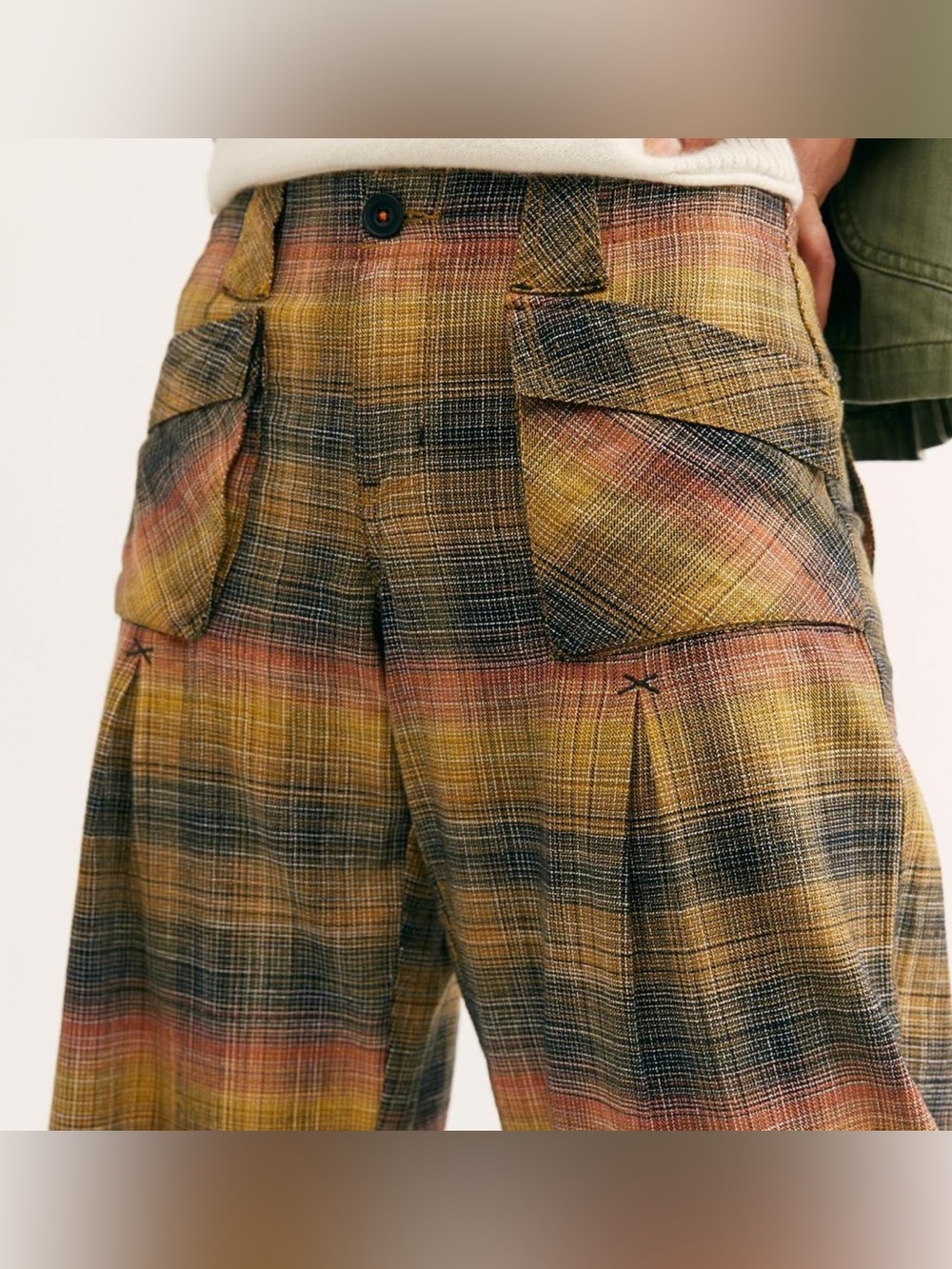 Free People | Moss Combo Plaid Wide Leg Trouser Pants